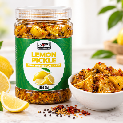 Aiman Foods Lemon Pickle 500 GM – Spicy & Tangy Traditional Nimbu Achar