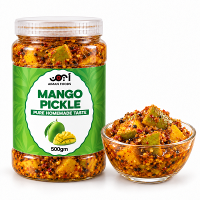 Aiman Foods Mango Pickle 500 GM – Spicy & Tangy Traditional Aam Ka Achar