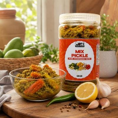 Aiman Foods Pure Homemade Mix Pickle 500gm | Traditional Pakistani Mixed Achar
