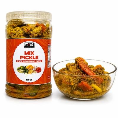 Aiman Foods Pure Homemade Mix Pickle 500gm | Traditional Pakistani Mixed Achar