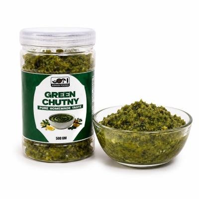 Aiman Foods Green Chutney - 500 GM | Pure Homemade Taste