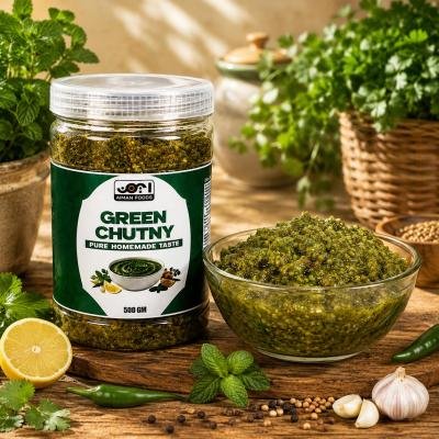 Aiman Foods Green Chutney - 500 GM | Pure Homemade Taste