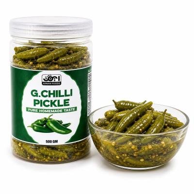 Aiman Foods Green Chilli Pickle (Hari Mirch ka Achar) - 500 GM | Pure Homemade Taste