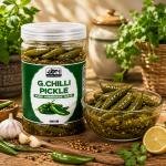 Aiman Foods Green Chilli Pickle (Hari Mirch ka Achar) - 500 GM | Pure Homemade Taste