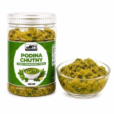 Aiman Foods Podina Chutney 500 GM – Fresh, Spicy & Tangy Mint Chutney